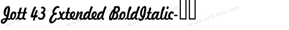 Jott 43 Extended BoldItalic字体转换